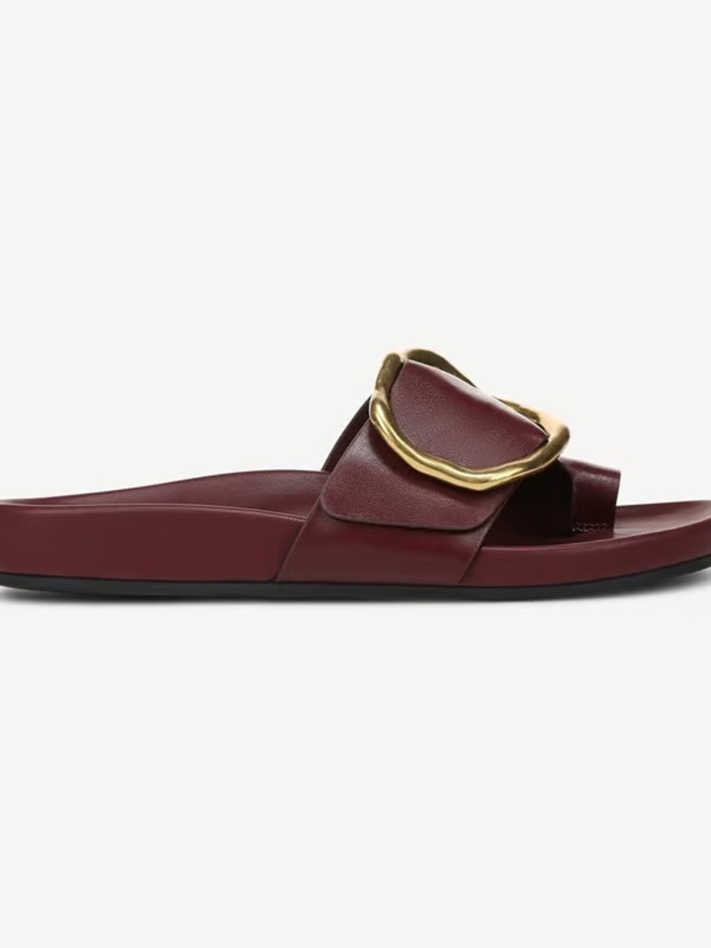Franco Sarto Brianka Slide Sandal wine red leather brand new in box nvr worn 11! - Picture 3 of 6